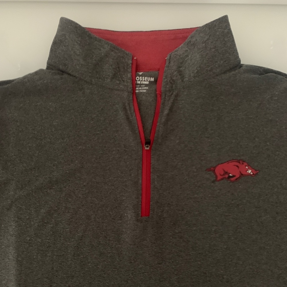Arkansas Razorbacks Gray Quarter-zip